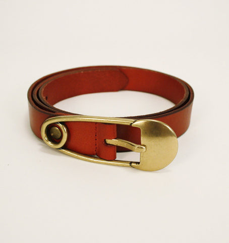 red safety pin buckle belt